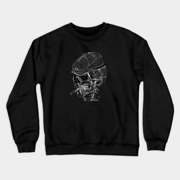 Smoking Skull Crewneck Sweatshirt by Viper Unconvetional Concept